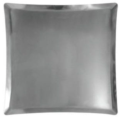 Expressly Hubert (69219) Brushed Stainless Steel Square Silver Platter