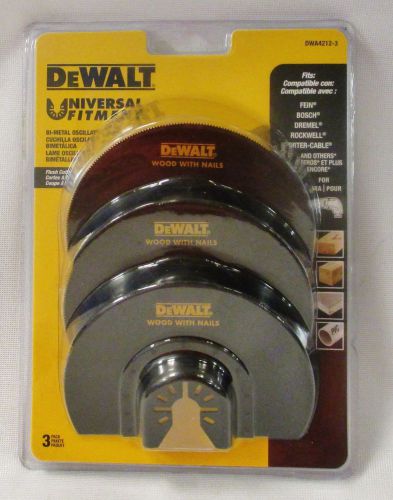 Dewalt Wood With Nails Tool Bi-Metal Oscillating Blade 3 Pack Universal Figment