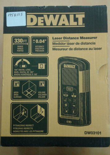 DEWALT DW03101 330-Feet (100m) Laser Distance Measurer