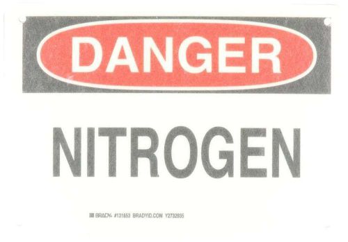 Brady 131853 Chemical Signs, 7&#034; Height x 10&#034; Width, Red/White, New
