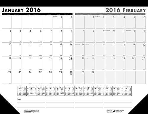 House of Doolittle 2016 Two-Month Desk Pad Calendar, 22&#034;x17&#034; (HOD134-16)