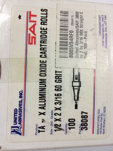 United Abrasives/SAIT 38051 3/8 by 1-1/2 by 1/8120X Straight Cartridge Roll, New