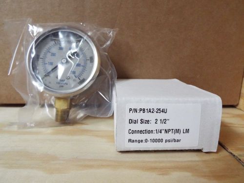 2.5 inch 0-10000 psi/bar pressure gauge for sale