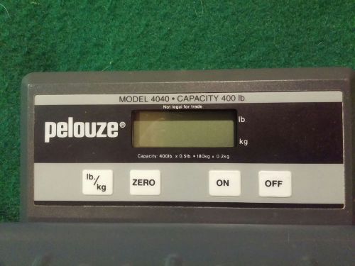 Heavy Duty Pelouze Model 4040 Scale 400 lb Capacity w/AC Adapter FREE SHIPPING!