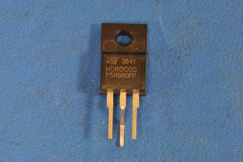 20-pcs trans mosfet n-ch 800v 5a 3-pin (3+tab) to-220fp stp5nb80fp 5nb80 for sale