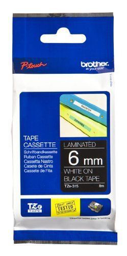 Brother Laminated Tape White Black 6mm Retail Packaging Brother Adhesive Part