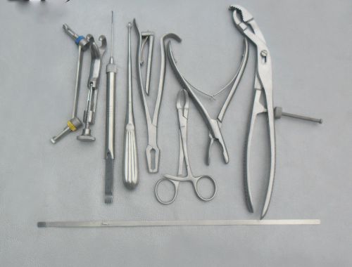 10 asortead custom made orthopedic surgical instruments set for sale