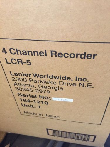 BRAND NEW IN BOX Lanier Advocate V LCR-5  4-Channel Cassette Recorder 164-1210