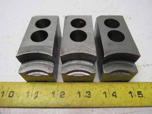 Huron 1016 KT6 Custom Serrated Lathe Chuck Soft Jaws 2.125&#034; OD Radius Set of 3