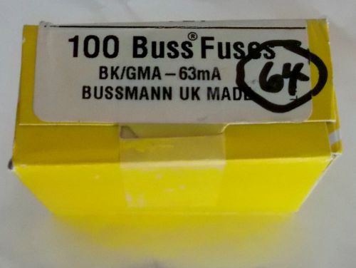 GMA-63ma - QTY 64 - BUSSMAN  NEW BUSS