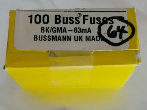 GMA-63ma - QTY 64 - BUSSMAN  NEW BUSS