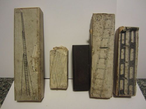 Vintage wood copper news paper print block pirsch fire engine truck ladders for sale