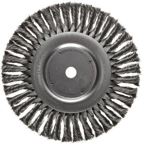 Weiler Dualife Standard Wire Wheel Brush, Round Hole, Steel, Partial Twist 8&#034;