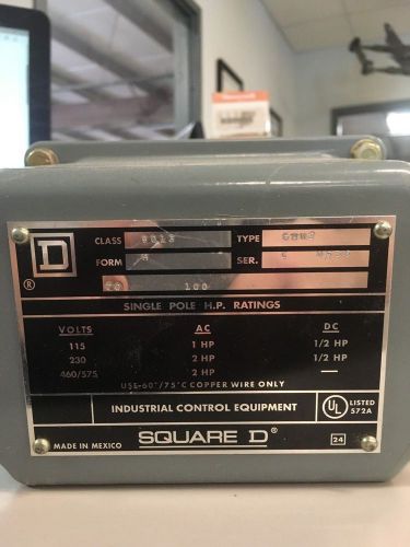 Square D 9013 GHW2 Form H  Ser. C 0536 Pressure Switch