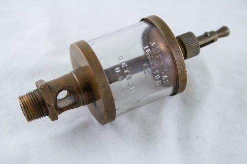 American Injector Brass/Glass Drip Oiler Hit Miss Gas Stationary Steam Engine