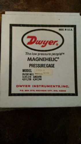 Dwyer Magnehelic Pressure Gauge Model No 2300-0 (-0.25 - +0.25&#034; w.c.) New in box