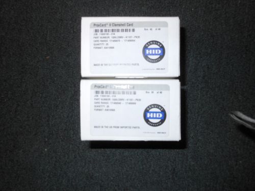 50 NEW* HID Access Control Card PROX II 26 Bit 1326LSMV