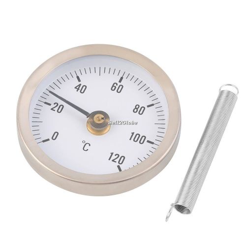 63mm dial metal pipe thermometer clip-on temperature gauge with spring g8 for sale