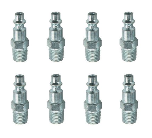 8 pc steel air tool male plug threaded fitting 1/4&#034; npt for sale