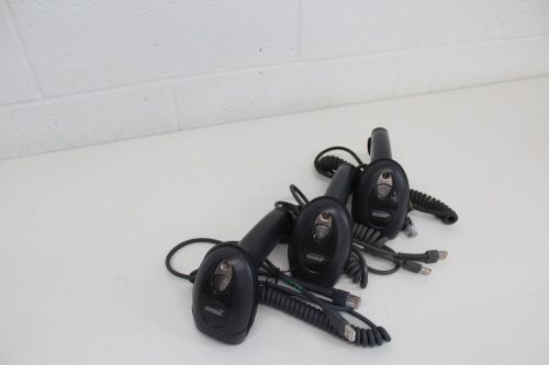 Lot of 3 Symbol LS4208-PR Handheld Barcode Scanner with USB Cables