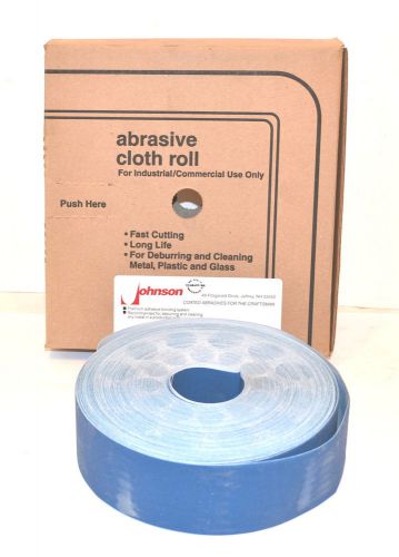 Nos usa johnson 2&#034;x50yrd aluminum oxide abrasive cloth roll deburring &amp; cleaning for sale