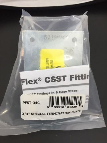 Pro-flex 3/4&#034; brass csst termination plate-item# 317549 model# pfst-34 *2 in lot for sale