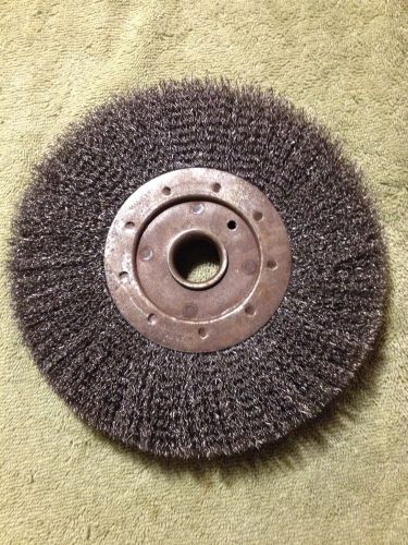 8&#034; crimped bench grinder wire wheel abrasive brush 1&#034; x 5/8&#034; arbor usa made for sale