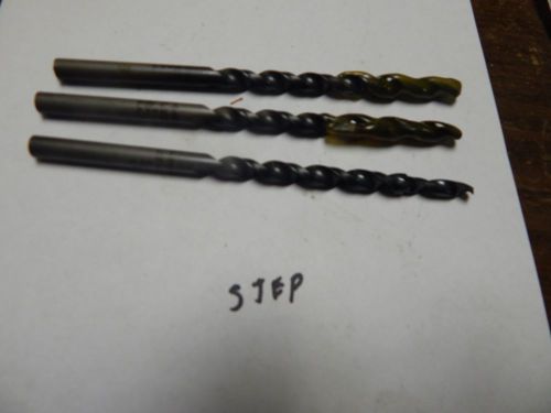 W &amp;  B .263&#034; x .323&#034; Step Twist Drill Bits lot of 3 Pcs