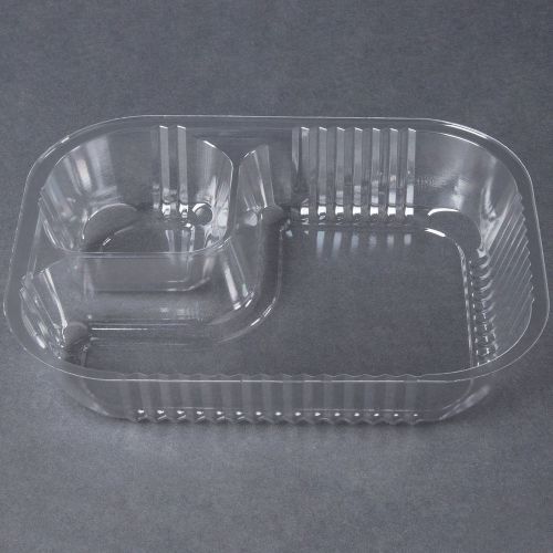 King two compartment plastic nacho tray - 500/case fast shipping! for sale