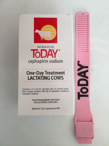 Today Cefa-lak Mastitis Tubes (12ct) Dairy Beef Cattle With Pink Leg Band