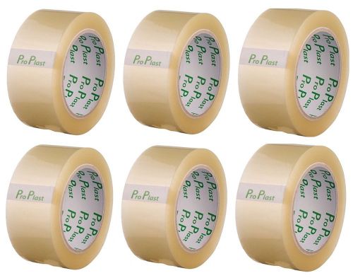 FREE SHIP Pro Plast 2-inch Clear Packaging Packing Tape 110 Yards 330 Ft 6-Pack