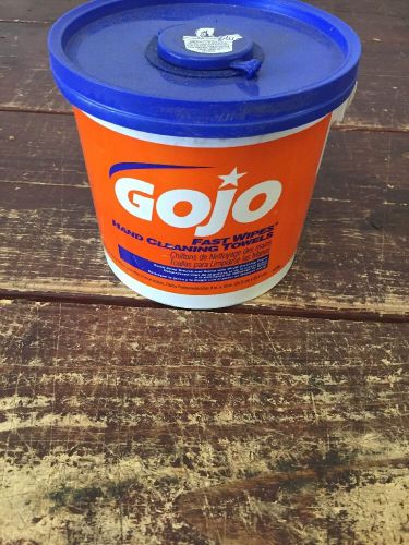 Gojo fast wipes hand cleaning towels pail 130 towels for sale