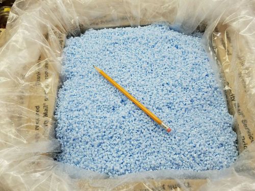 9 lbs blue pc polycarbonate plastic pellets for cat genie, or bean toss bags for sale