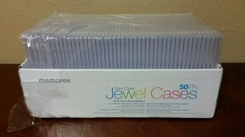 Memorex 45PK Slim Clear Jewel Cases - Brand New Pack of 45