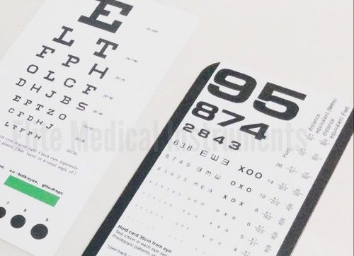 EMI Rosenbaum AND Snellen Pocket Eye Charts - 2 Pack