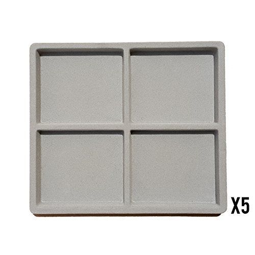 FindingKing 5 Gray 4 Slot 1/2 Size Jewelry Display Tray Inserts