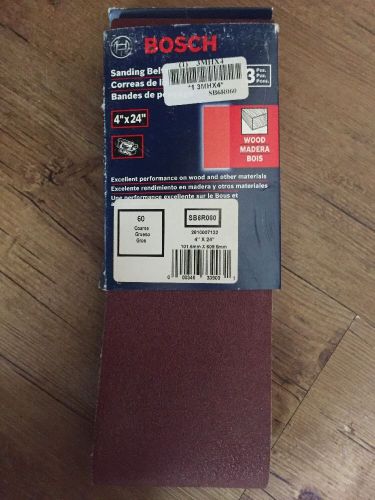 3 Pack- Norton Saint-Gobain Aluminum Oxide Sanding Belts 4x24 inch Grit 60