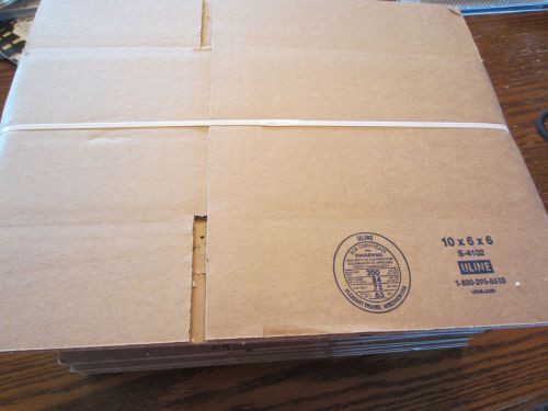 24 cardboard packing shipping boxes corrugated box carton NEW 10x6x6&#034;