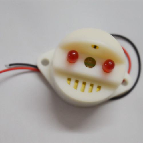1pair new good dc 6-24v 47*37mm alarm buzzer speakers with red flash led lights for sale