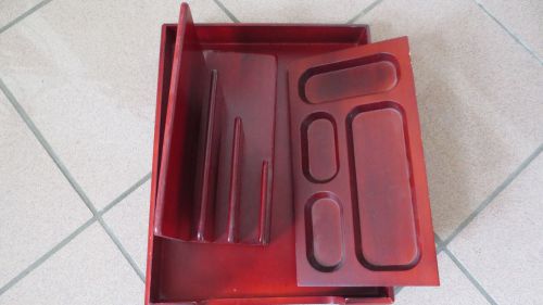 ROSEWOOD DESK ORGANIZER File Sorter Paper Tray