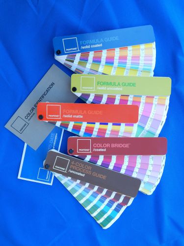 Pantone color guides CMYK set of five designer publisher artist near mint