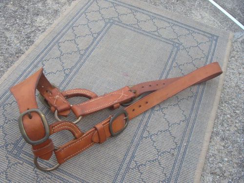 Cow cattle steer leather show halter