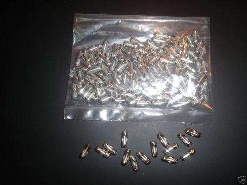 100  #6  NICKEL  PLATED  BRASS  BALL CHAIN  CONNECTORS