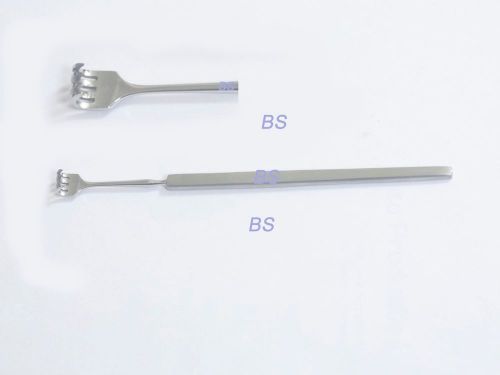 SS Knapp lachrymal sac retractor blunt 8mm wide ,four prongs