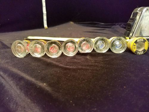 Vintage lot of 8 Screw in Glass Fuses - Assortment
