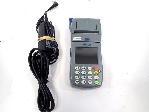 First Data FD-400 Wireless Credit Card Terminal Printer W/ AC &amp; Battery
