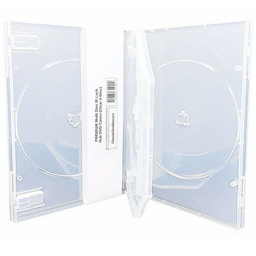 Premium multi disc m-lock hub dvd cases 4 disc clear 100% virgin polypropylene for sale