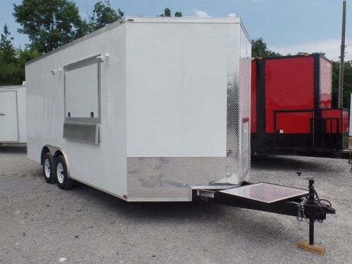 Concession trailer 8.5&#039; x 16&#039; white food event catering elite for sale
