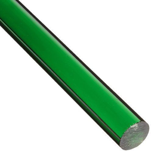 Acrylic round rod, translucent green, 3/4&#034; diameter, 2 length for sale