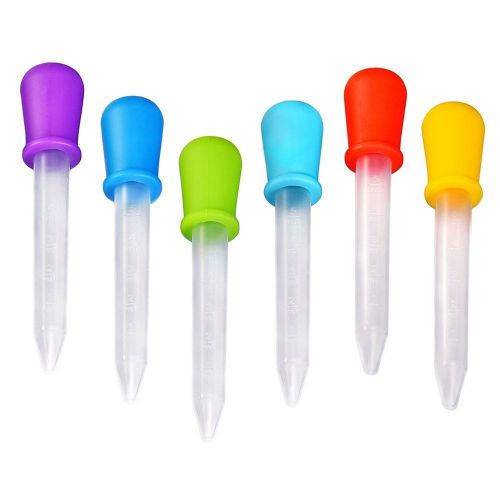 Coolrunner 5ML Clear Silicone Plastic Droppers Pipettes for Candy Molds Gummy...